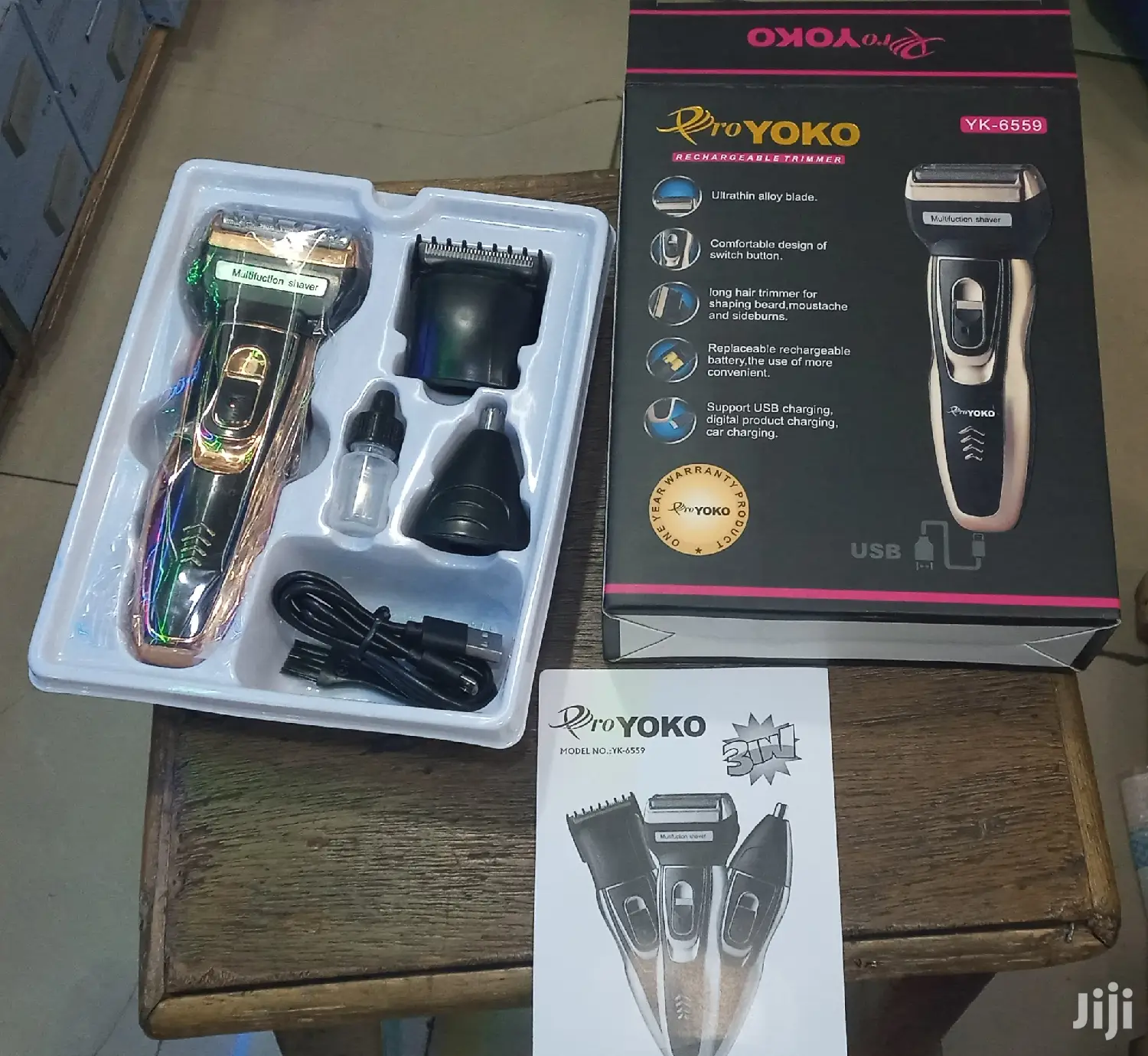 Pro-Yoko 3in1 Rechargeable Shaver/ Hair Clipper/Nose Trimmer