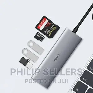 WIWU Alpha USB-C 5 in 1 Hub A532ST [USB3.0x3 + Sdx1 + Tfx1]