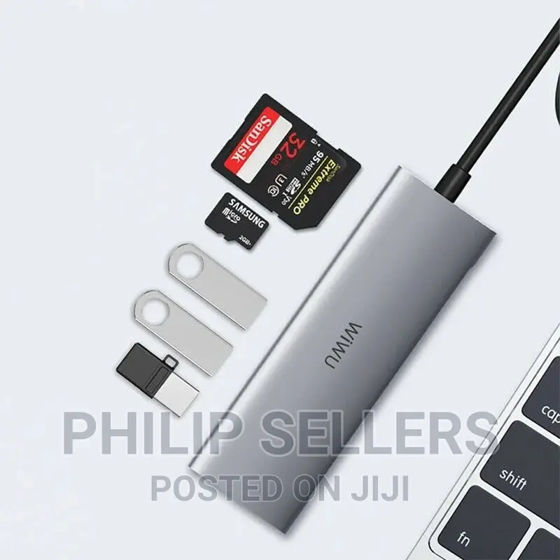 WIWU Alpha USB-C 5 in 1 Hub A532ST [USB3.0x3 + Sdx1 + Tfx1]