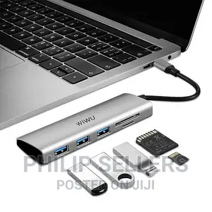WIWU Alpha USB-C 5 in 1 Hub A532ST [USB3.0x3 + Sdx1 + Tfx1]