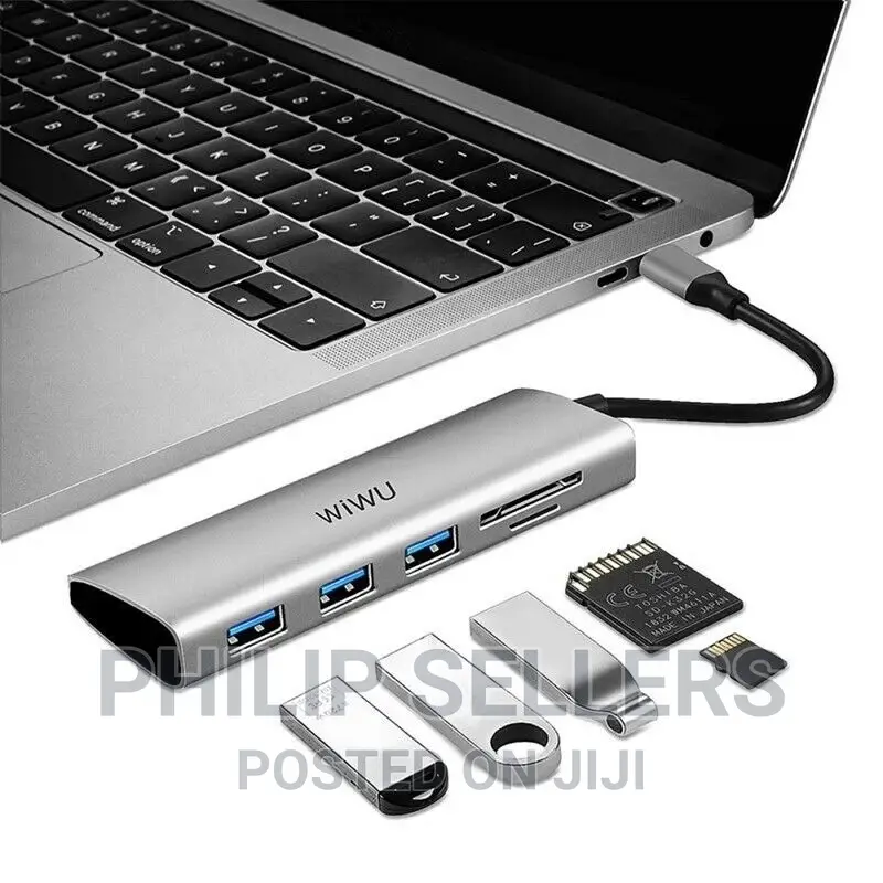 WIWU Alpha USB-C 5 in 1 Hub A532ST [USB3.0x3 + Sdx1 + Tfx1]