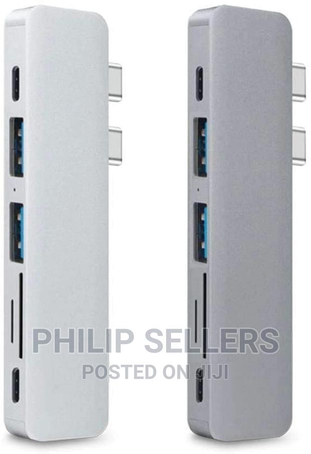 5 in 1 Type-C Hub 3.0 Dual Type-C USB Adapter With HDMI 4K