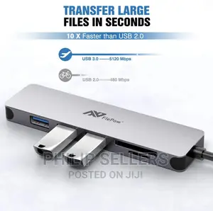 USB C Hub Multiport Adapter - 5 in 1 Portable Space Aluminum