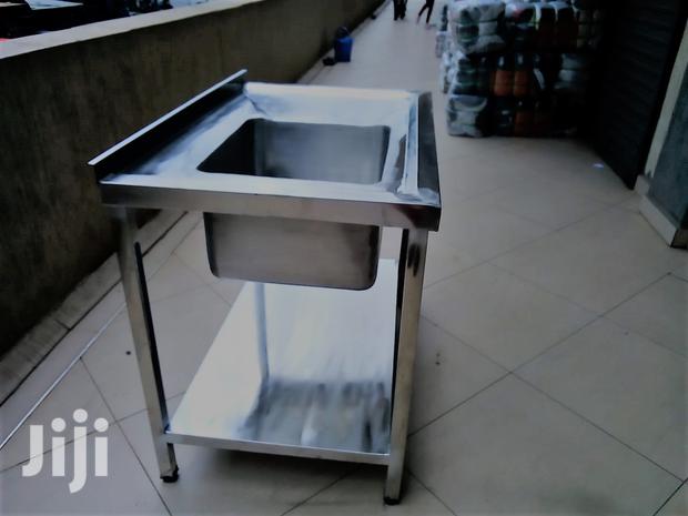 Stainless Steel Kitchen Sinks-Single With Under Shelf - main view