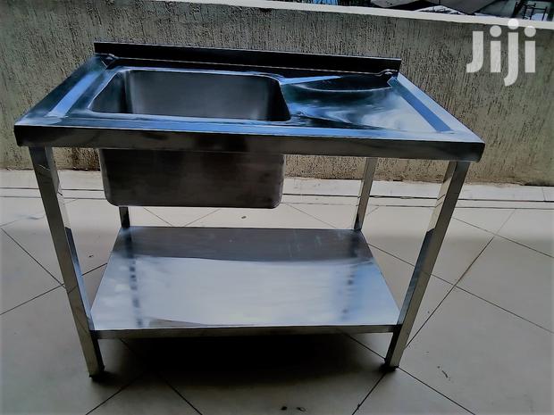 Stainless Steel Kitchen Sinks-Single With Under Shelf - thumbnail 2