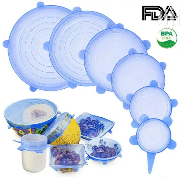 6pcs Elastic Silicone Food Cover