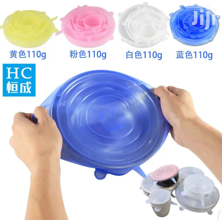 6pcs Elastic Silicone Food Cover