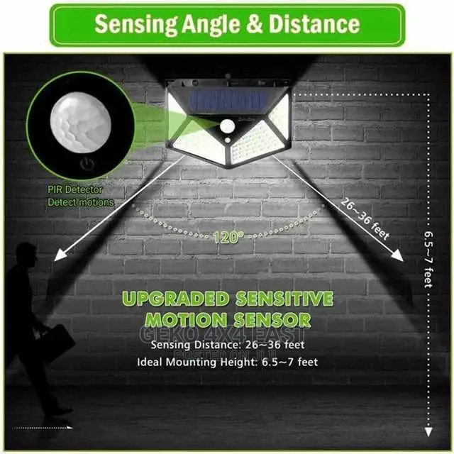 100 Watt LED Solar Security Light With Human Body Sensor