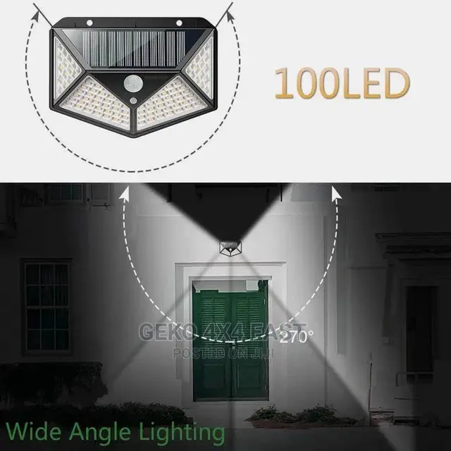 100 Watt LED Solar Security Light With Human Body Sensor