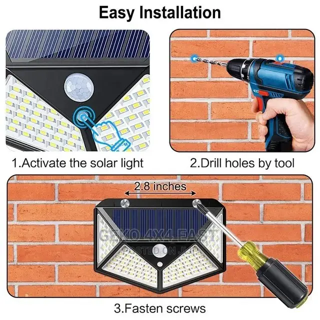 100 Watt LED Solar Security Light With Human Body Sensor