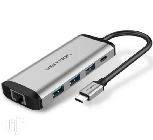 Vention Type C to 3 Ports Usb3.0 Hub With Gigabit Ethernet A
