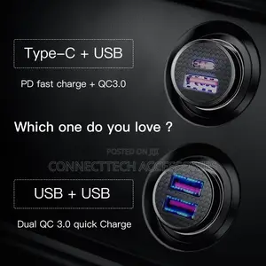 Baseus 30w Fast PD USB C Car Charger