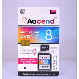 Aacend 8GB Microsdhc Memory Card With Adapter