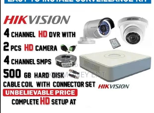 Two Hikvision CCTV Cameras Complete Installation System Kit - main view