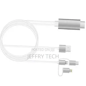3-In-1 HDTV Cable USB to HDMI Type C With Lightning Connecto