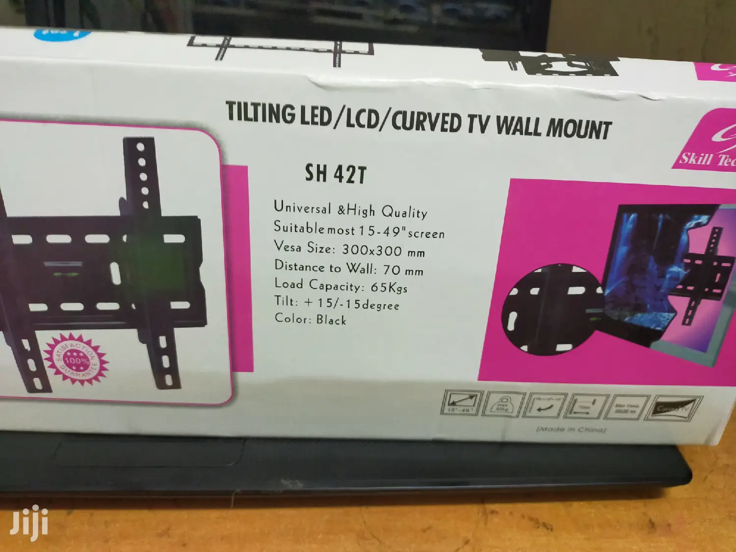 Tilting Led Wall Bracket 15-49 Black