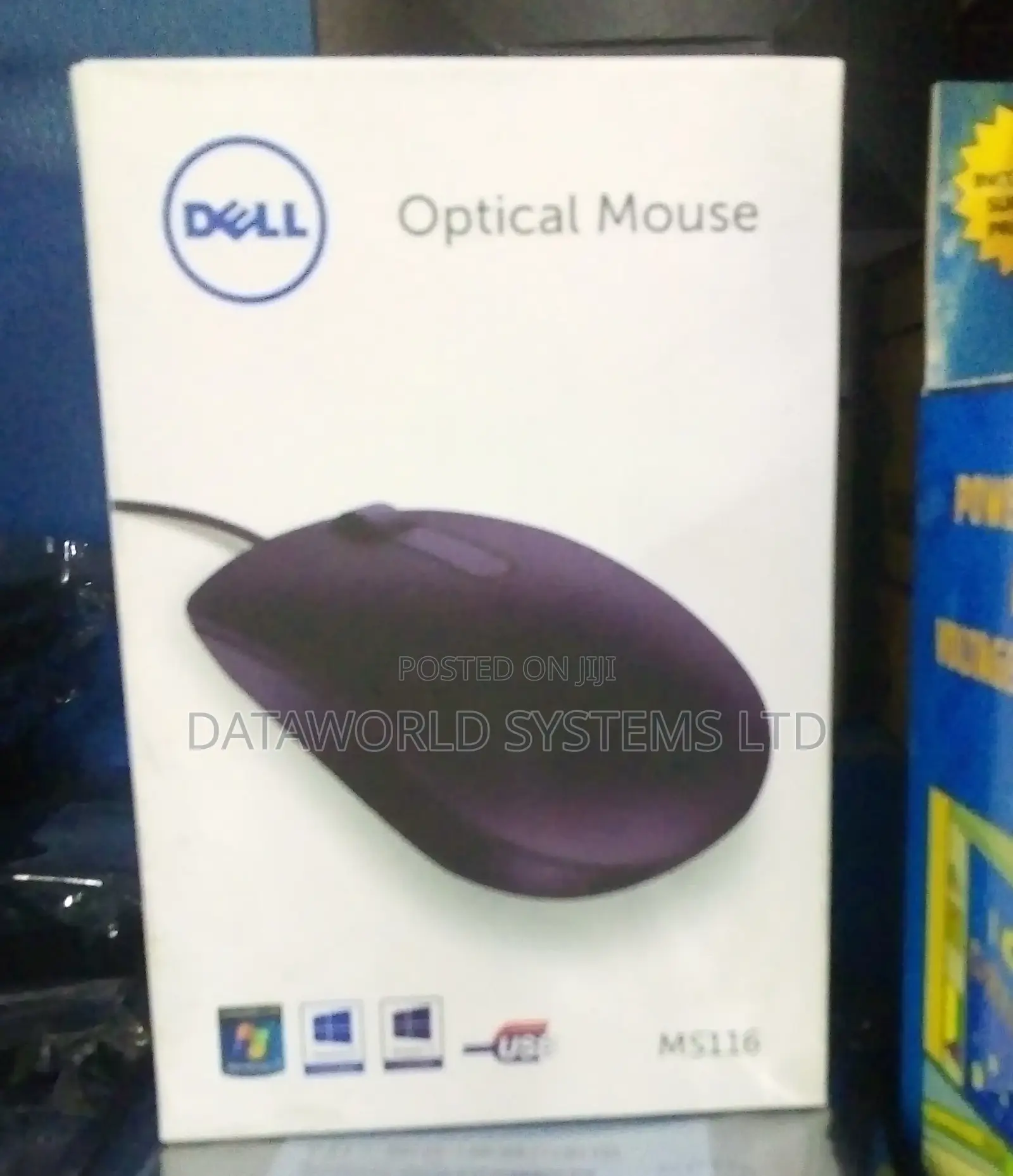 Dell Ms116 275-Bbcb Optical Mouse With Mousepad