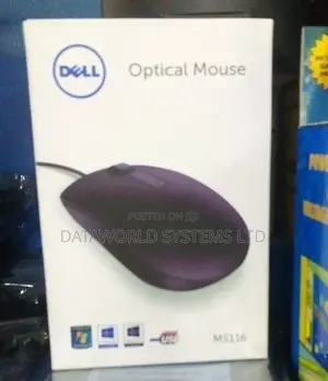 Dell Ms116 275-Bbcb Optical Mouse With Mousepad