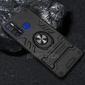 My Choice Ring Armor Infinix S5 Lite Back Cover -Black