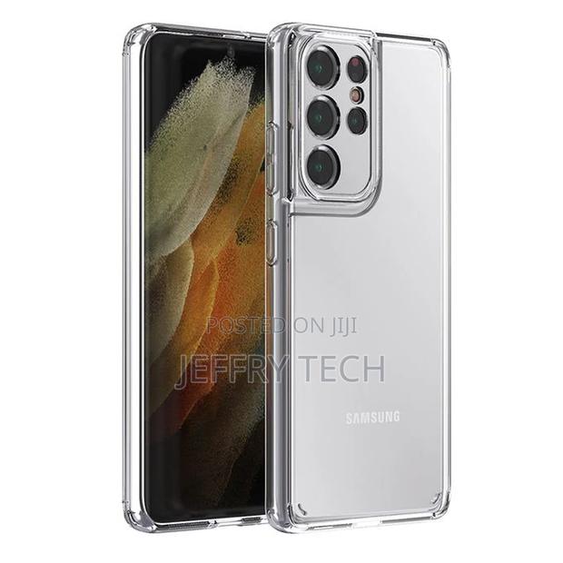 Clear Hard Back Shockproof Case for Samsung Galaxy S21 Ultra - thumbnail 2