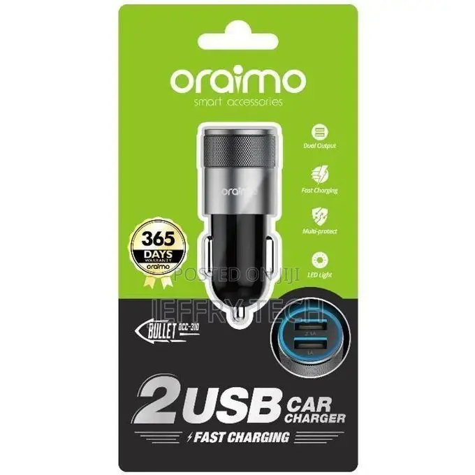 Oraimo 2 USB Port Car Charger