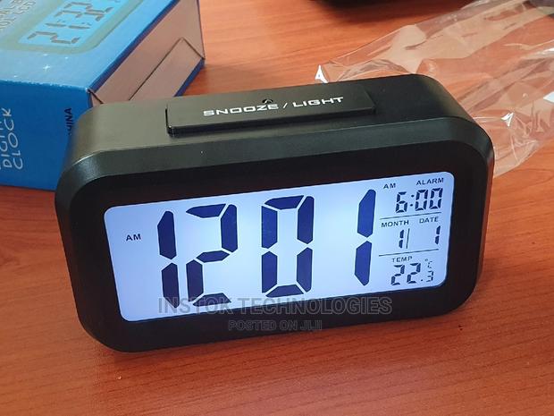 LED Digital Backlit Alarm Clock Withthermometre and Calender - thumbnail 2