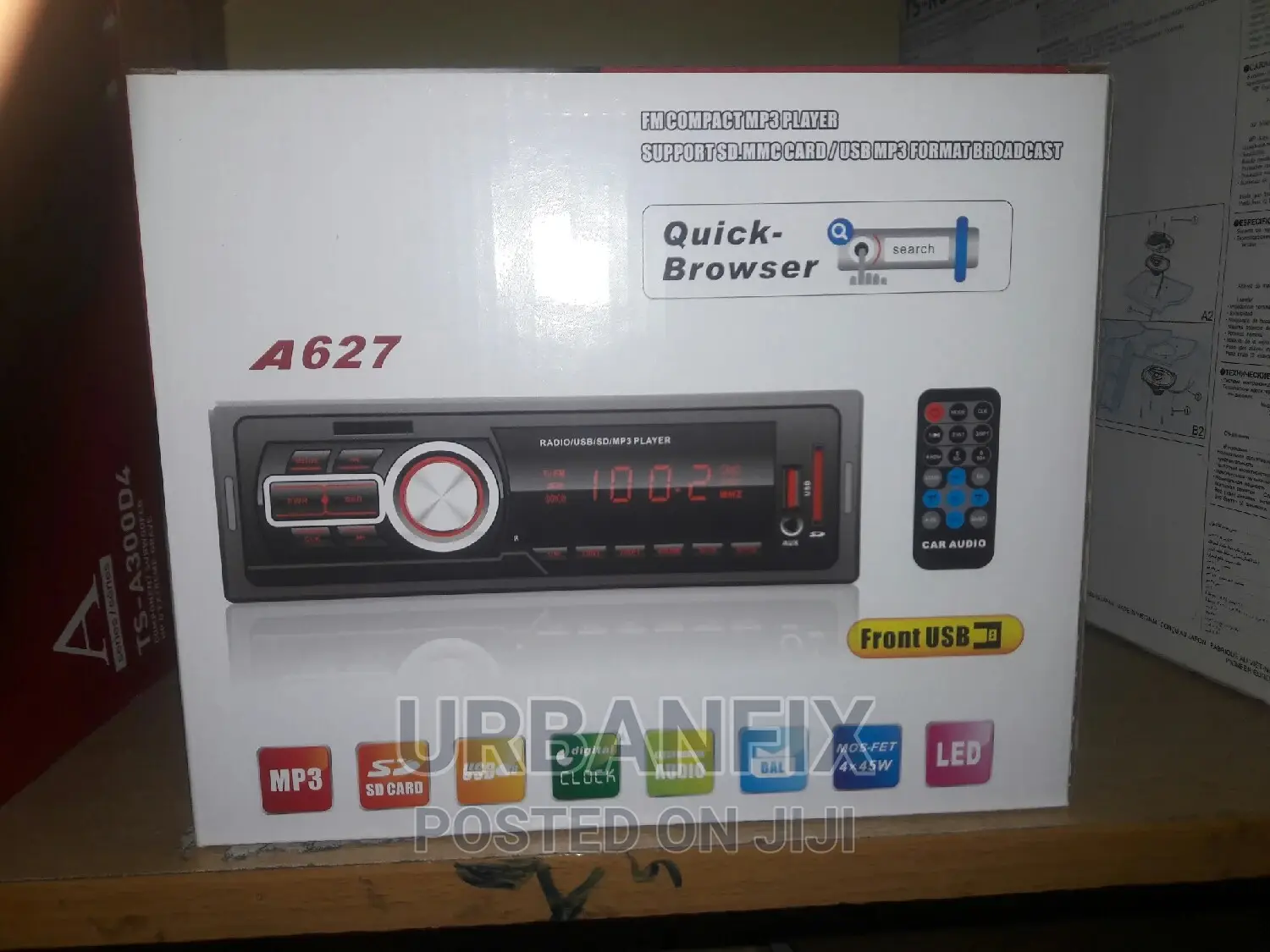 Car Radio With Bluetooth, FM, USB and Auxiliary Port