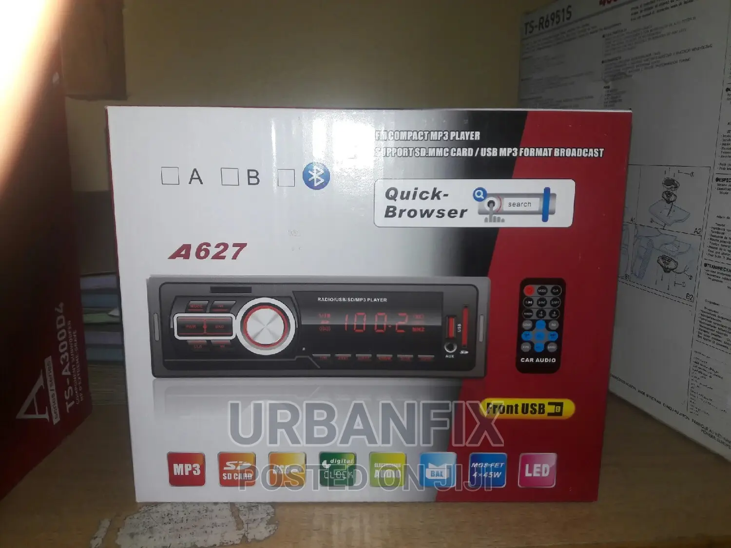 Car Radio With Bluetooth, FM, USB and Auxiliary Port