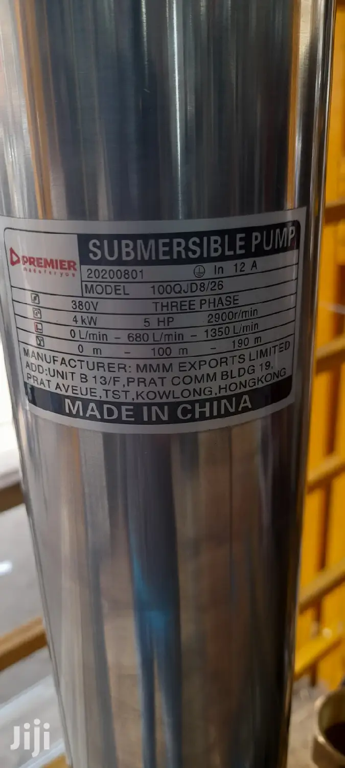 Premier 3phase Submersible Electric Pump 190m 5hp 4kw