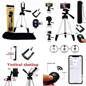 Phone and Camera Tripod + Free Bluetooth Remote