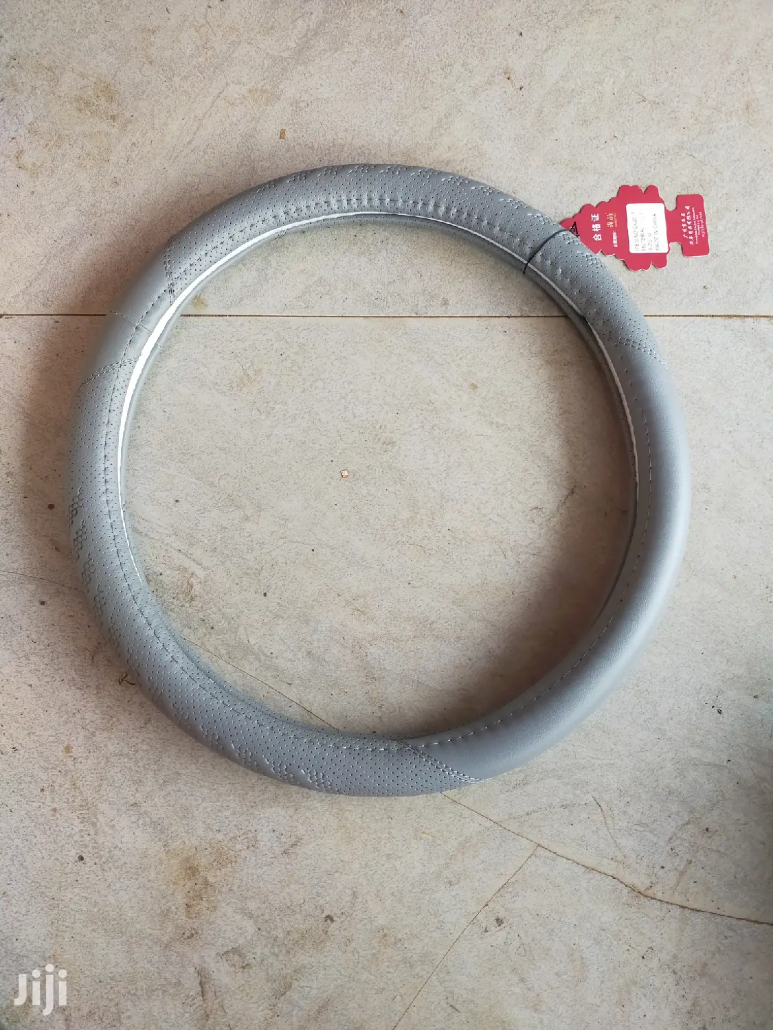 Steering Cover Leather High Grade Grey