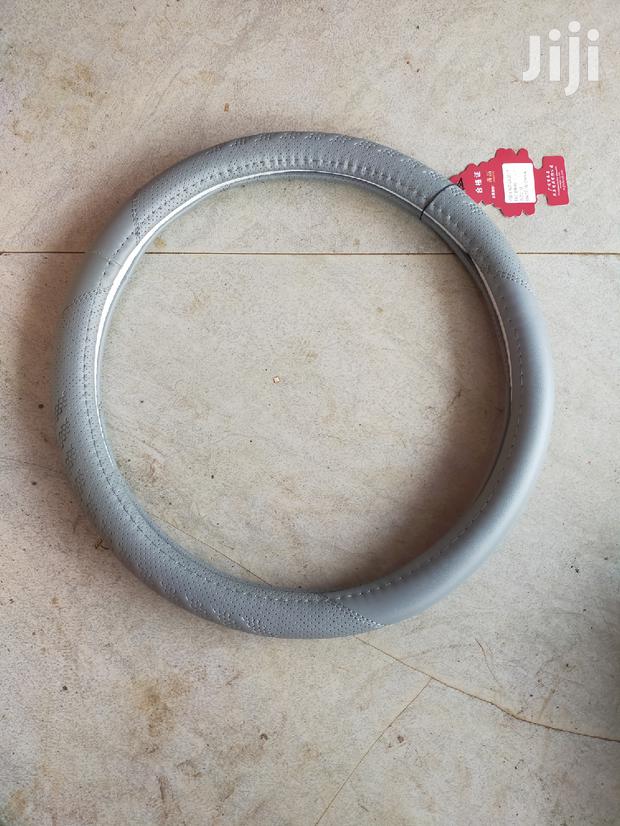 Steering Cover Leather High Grade Grey