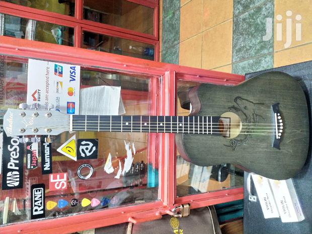 Acoustic Guitar With Engravement - main view