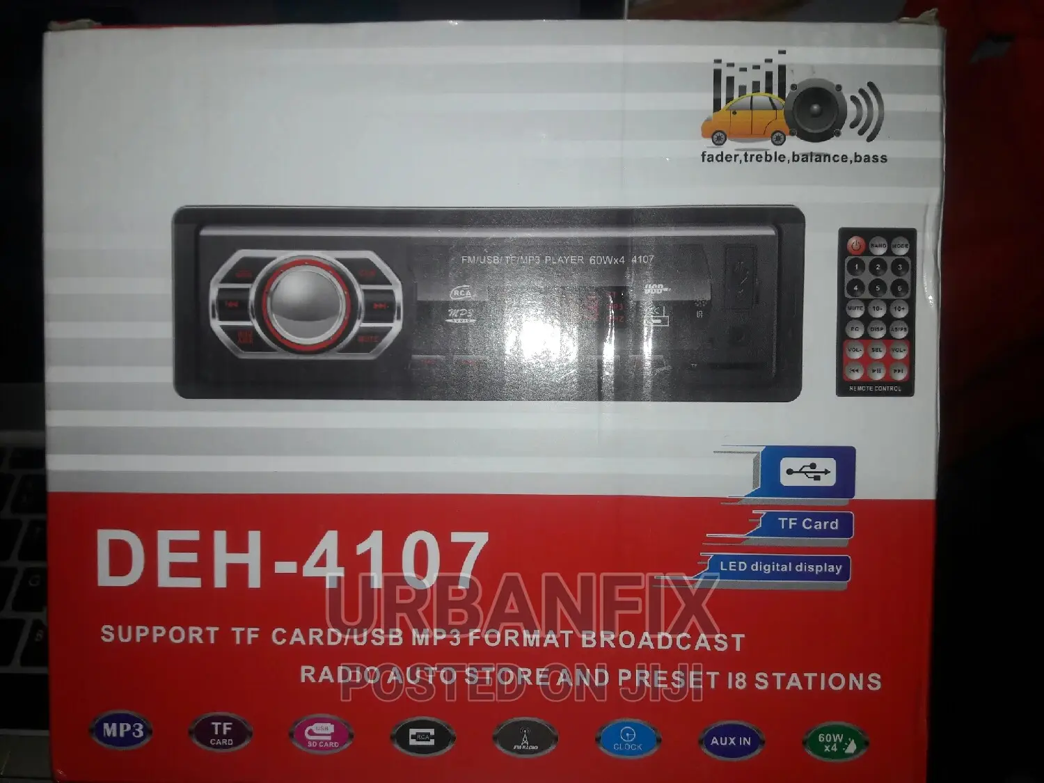 Generic DEH-4107 Car Radio With FM/USB/MP3 Player