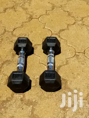 3 Kg Dumbbell Set Rubber Hexagon