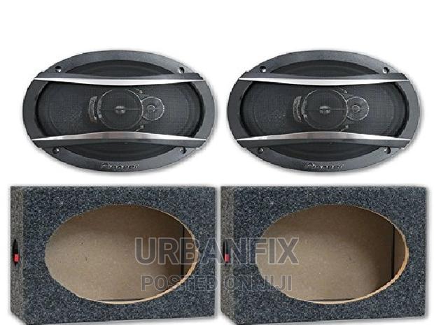 2 Pioneer 600watts Oval 6 by 9 Speakers With Free Cabinets