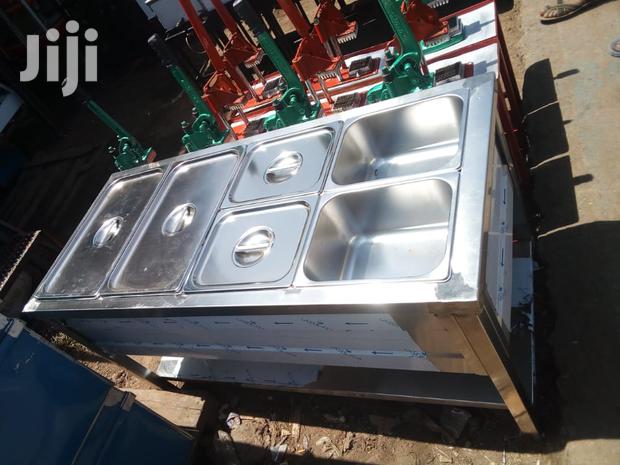 Food Warmer Bain Marie Display 4-Partitions Pure Stainless