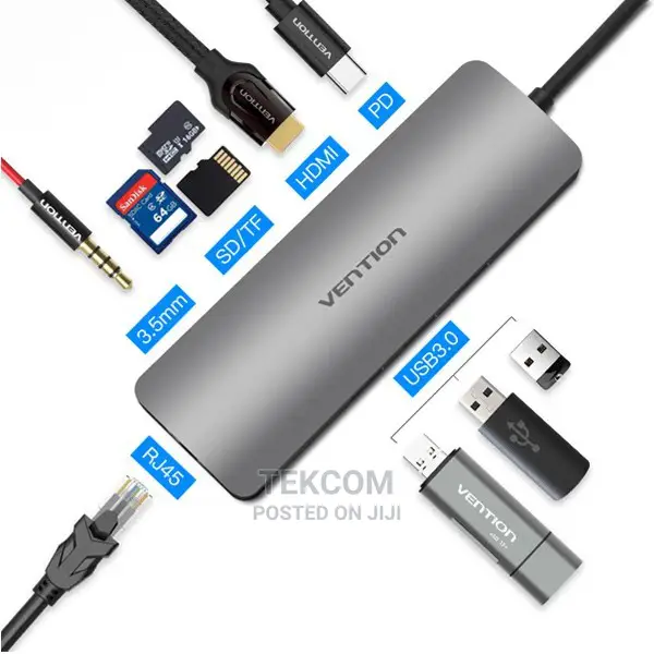 Vention Type C to Multi-Function 9 IN 1 Docking Station