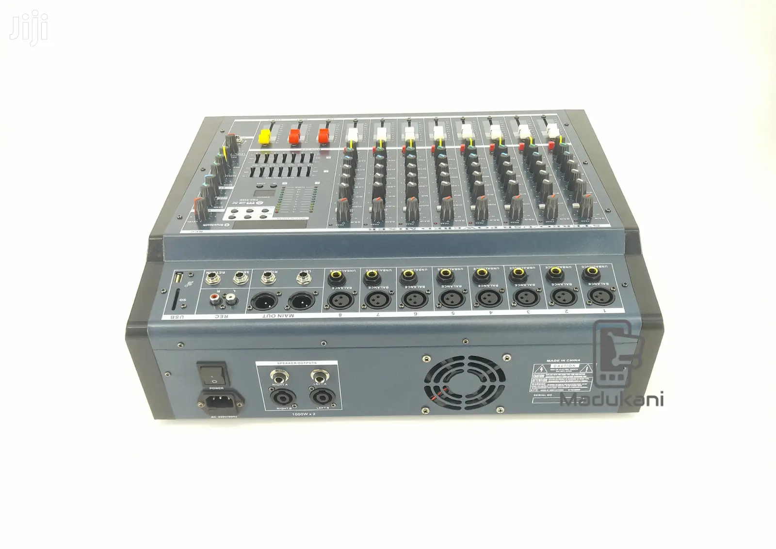 Max PMX808D 8 Channel Powered Mixer Mixing Console - Gray