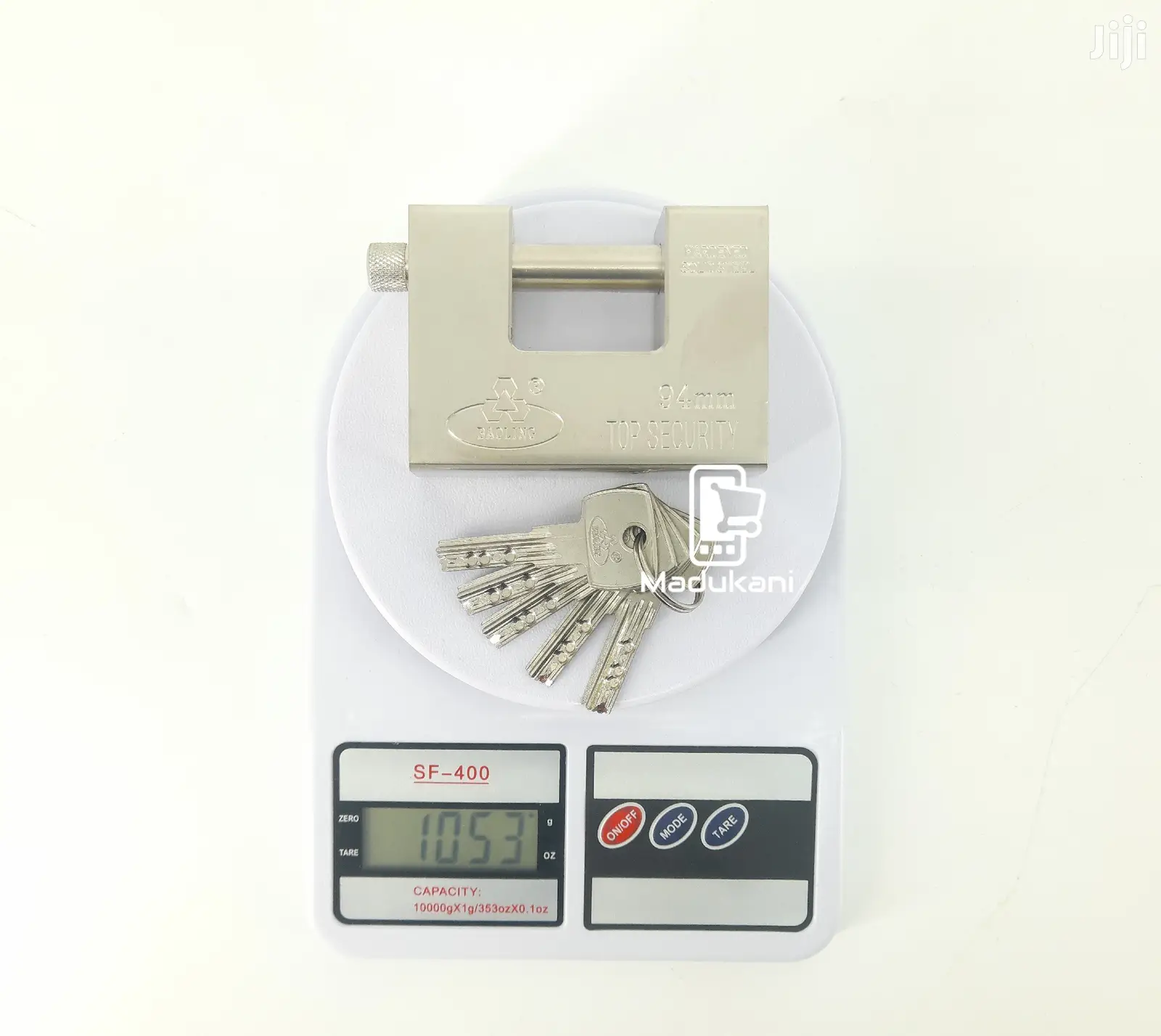 1kg 94mm Hardened Solid Steel Monoblock Padlock, Thick Shack