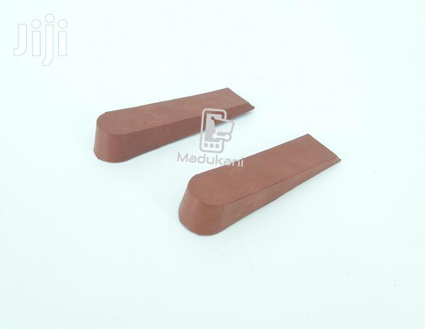 4 Pack Rubber Door Stopper Wedges, Non Marking, Anti Slip