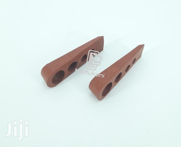 4 Pack Rubber Door Stopper Wedges, Non Marking, Anti Slip - thumbnail 3