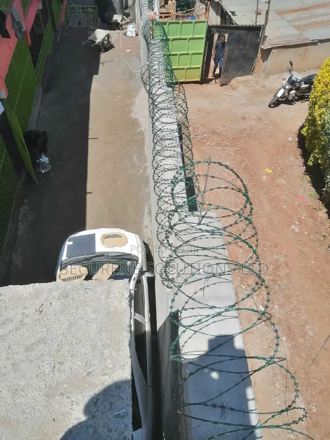 450 Mm Doulble Galvanised Green Razor Wire