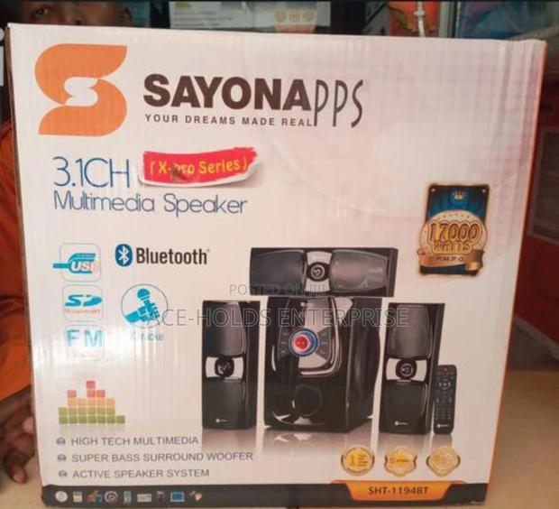 Sayona Sub Woofer System Speaker Sht-1194bt 17,000 Watts