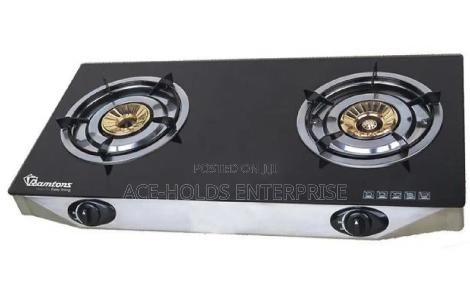 Ramtons Gas Top 2 Burner Ceramic Glass Top.