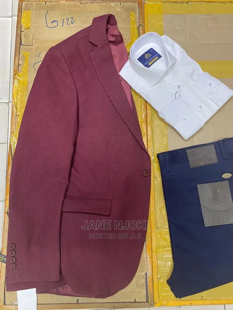 Red One Button Blazer