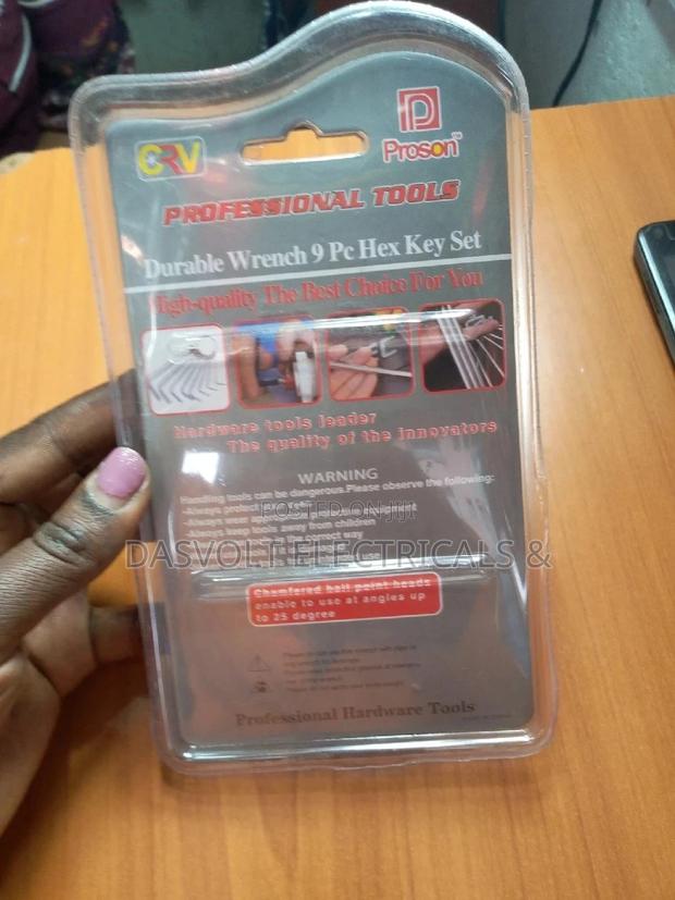 CRV Wrench 9pc Hex Key Set - thumbnail 4