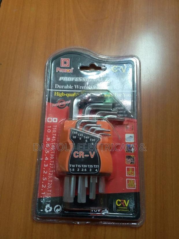 CRV Wrench 9pc Hex Key Set - thumbnail 3