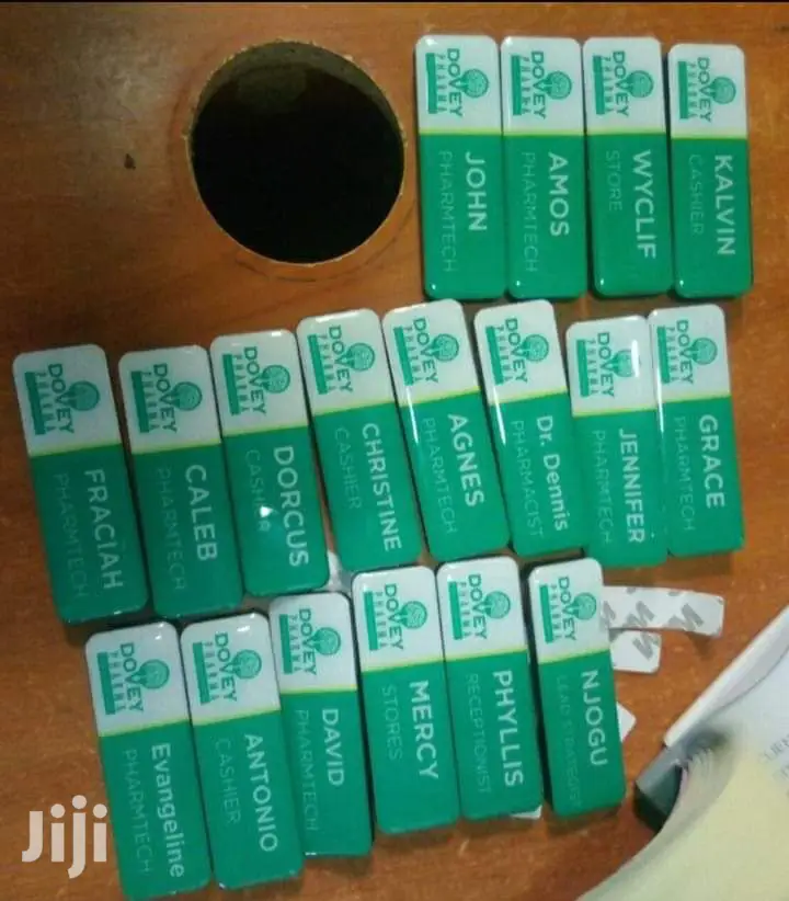 Name Tags for Schools, Office, Restaurants, Work Stations