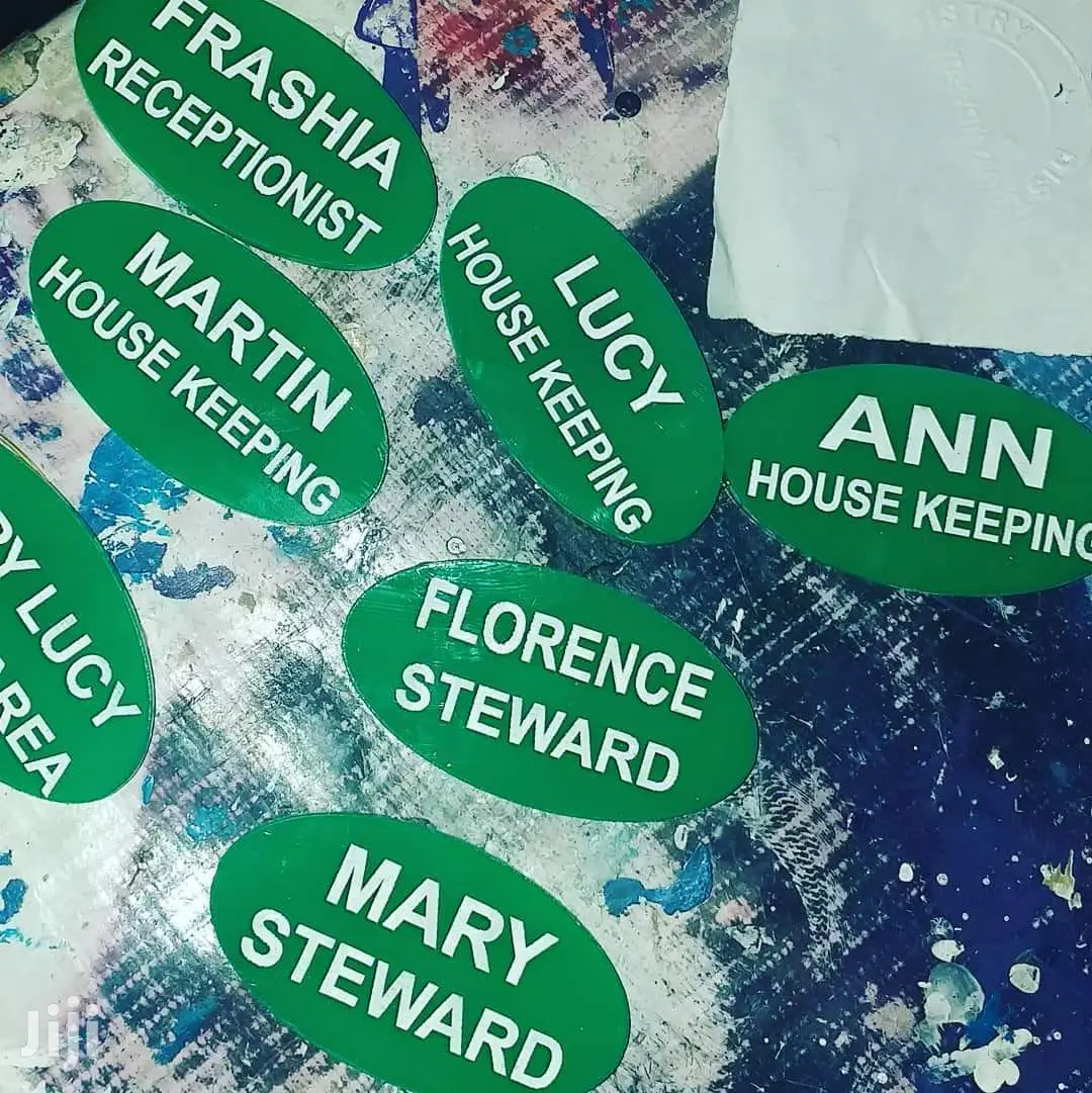 Name Tags for Schools, Office, Restaurants, Work Stations